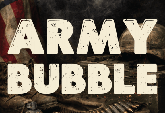 Army Bubble Font: Bold and Playful