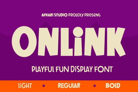Onlink: A Playful Display Font for Creative Projects