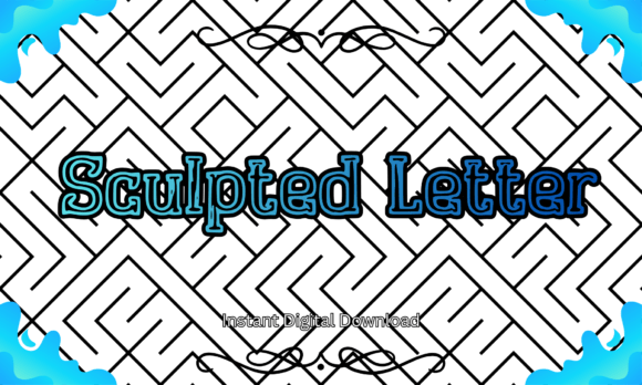 Sculpted Letter Font for Creative Makers