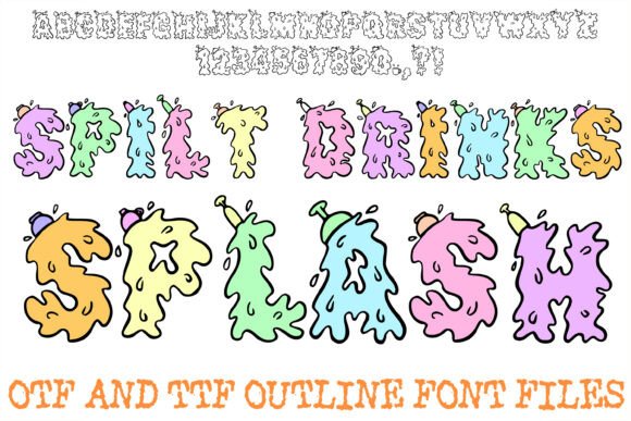Spilt Drinks Splash Font