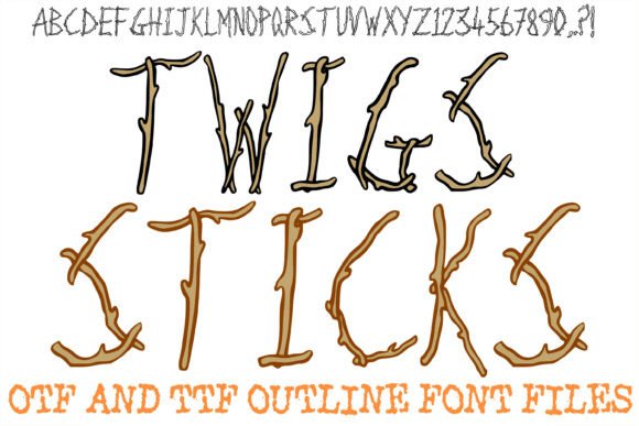 Twigs Sticks Font for Web Design